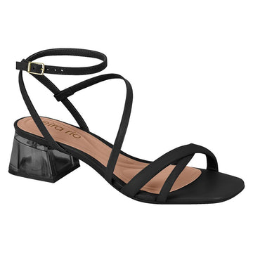 Beira Rio 8468-208 Strappy Block Heel Sandal in Black